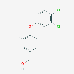 molecular formula C13H9Cl2FO2 B8374975 (4-(3,4-Dichlorophenoxy)-3-fluorophenyl)methanol 
