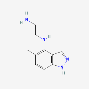 molecular formula C10H14N4 B8374984 5-Methyl-4-(2-aminoethylamino)-indazole 
