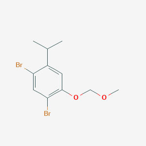 molecular formula C11H14Br2O2 B8375006 1,5-Dibromo-2-isopropyl-4-(methoxymethoxy)benzene 