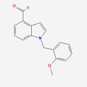 molecular formula C17H15NO2 B8375032 1-(2-Methoxybenzyl)indole-4-carbaldehyde 