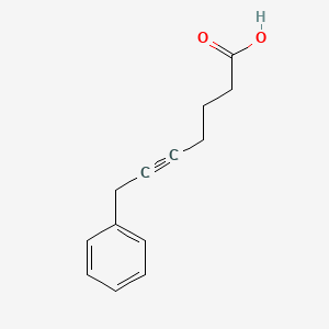 molecular formula C13H14O2 B8375040 7-Phenylhept-5-ynoic acid CAS No. 88255-07-6