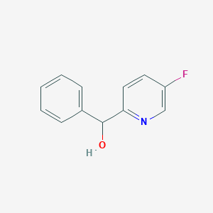 molecular formula C12H10FNO B8375052 5-Fluoro-2-pyridylbenzylalcohol CAS No. 1527816-25-6