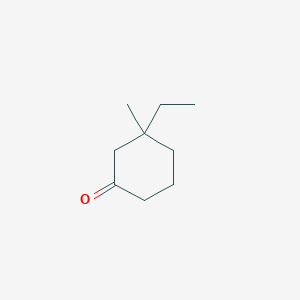molecular formula C9H16O B8375059 3-Ethyl-3-methylcyclohexanone 