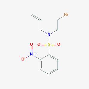 molecular formula C11H13BrN2O4S B8375163 N-Allyl-N-(2-bromo-ethyl)-2-nitro-benzenesulfonamide 