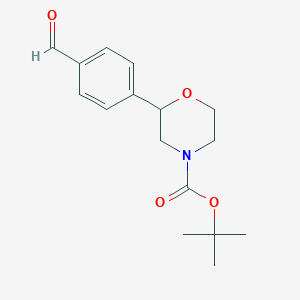 molecular formula C16H21NO4 B8375170 Tert-butyl 2-(4-formylphenyl)morpholine-4-carboxylate 