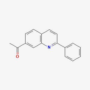 molecular formula C17H13NO B8375175 1-(2-Phenylquinolin-7-yl)-ethanone 
