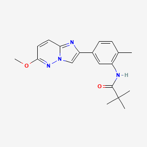 molecular formula C19H22N4O2 B8375194 N-(5-(6-methoxyimidazo[1,2-b]pyridazin-2-yl)-2-methylphenyl)pivalamide 