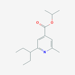 molecular formula C15H23NO2 B8375255 2-(1-Ethyl-propyl)-6-methyl-isonicotinic acid isopropyl ester 