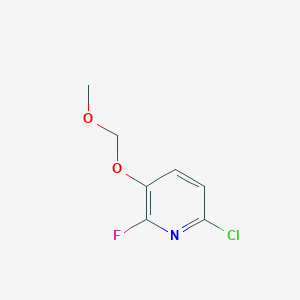 molecular formula C7H7ClFNO2 B8375265 6-Chloro-2-fluoro-3-(methoxymethoxy)pyridine 