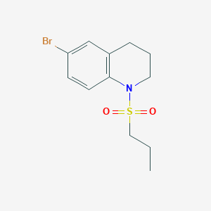 molecular formula C12H16BrNO2S B8375284 6-Bromo-1-(propylsulfonyl)-1,2,3,4-tetrahydroquinoline 