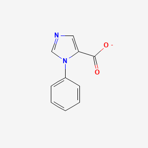 molecular formula C10H7N2O2- B8375286 1-phenyl-1H-imidazole-5-carboxylate 