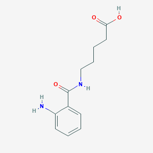 molecular formula C12H16N2O3 B8375304 5-(2-Aminobenzoylamino)pentanoic acid 