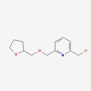 2-Bromomethyl-6-(tetrahydrofuran-2-ylmethoxymethyl)pyridine