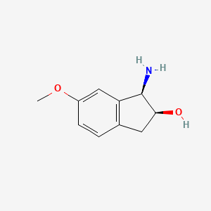 molecular formula C10H13NO2 B8375322 (1R,2S)-1-amino-6-methoxy-2,3-dihydro-1H-inden-2-ol 