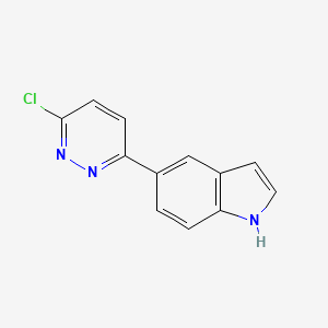 molecular formula C12H8ClN3 B8375350 5-(6-Chloro-3-pyridazinyl)-1h-indole 
