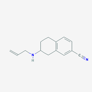 molecular formula C14H16N2 B8375357 7-(Allylamino)-5,6,7,8-tetrahydronaphthalene-2-carbonitrile 