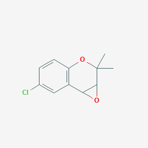 molecular formula C11H11ClO2 B8375410 6-Chloro-2,2-dimethyl-3,4-epoxychromane 
