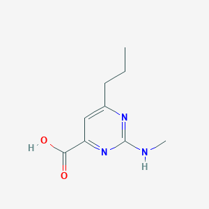 molecular formula C9H13N3O2 B8375429 2-Methylamino-6-propyl-pyrimidine-4-carboxylic acid 