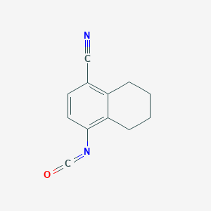 molecular formula C12H10N2O B8375467 4-Isocyanato-5,6,7,8-tetrahydronaphthalene-1-carbonitrile 