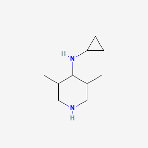 molecular formula C10H20N2 B8375523 4-Cyclopropylamino-3,5-dimethylpiperidine 