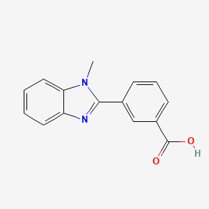 molecular formula C15H12N2O2 B8375688 3-(1-Methyl-1H-benzoimidazol-2-yl)benzoic acid 