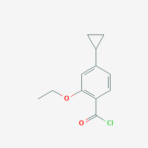 molecular formula C12H13ClO2 B8375740 4-Cyclopropyl-2-ethoxy-benzoyl chloride 