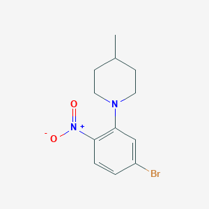 molecular formula C12H15BrN2O2 B8375751 1-(5-Bromo-2-nitro-phenyl)-4-methyl-piperidine 