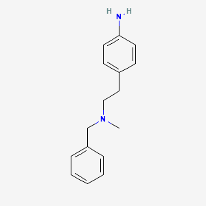 molecular formula C16H20N2 B8375757 4-(2-((Phenylmethyl)(methyl)amino)ethyl)phenylamine 