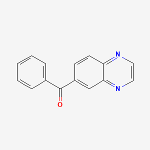 molecular formula C15H10N2O B8375767 Phenyl (6-quinoxalinyl)methanone 