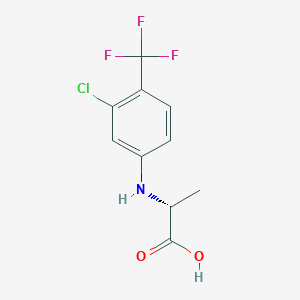 molecular formula C10H9ClF3NO2 B8375862 D-Alanine,N-[3-chloro-4-(trifluoromethyl)phenyl]- 