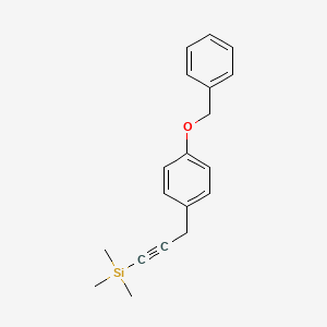 molecular formula C19H22OSi B8375910 (3-(4-Benzyloxy-phenyl)-prop-1-ynyl)-trimethylsilane 