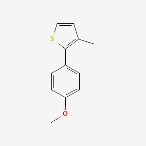 molecular formula C12H12OS B8375924 2-(4-Methoxy-phenyl)-3-methyl-thiophene 