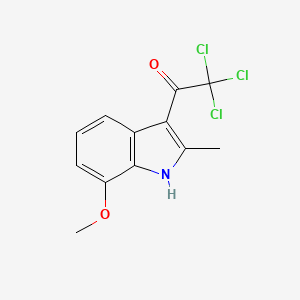 molecular formula C12H10Cl3NO2 B8375932 2-Methyl-3-trichloroacetyl-7-methoxyindole CAS No. 354573-93-6