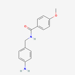 molecular formula C15H16N2O2 B8376006 N-(4-Aminobenzyl)-4-methoxybenzamide 