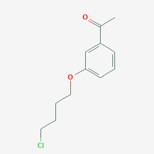 molecular formula C12H15ClO2 B8376030 1-[3-(4-Chlorobutoxy)phenyl]ethanone 