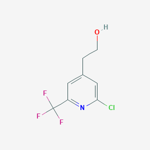 molecular formula C8H7ClF3NO B8376074 4-Pyridineethanol, 2-chloro-6-(trifluoromethyl)- 