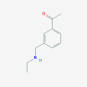 molecular formula C11H15NO B8376080 3'-(N-Ethylaminomethyl)acetophenone 