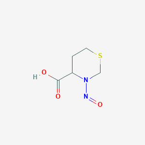 molecular formula C5H8N2O3S B8376095 3-Nitroso[1,3]thiazinane-4-carboxylic acid 