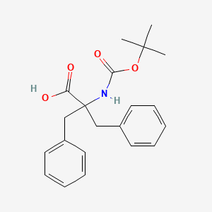 molecular formula C21H25NO4 B8376103 BOC-2,2-dibenzyl glycine 