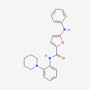 molecular formula C22H23N3O2 B8376116 5-(phenylamino)-N-(2-(piperidin-1-yl)phenyl)furan-2-carboxamide 