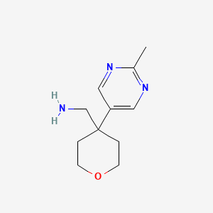 (4-(2-methylpyrimidin-5-yl)tetrahydro-2H-pyran-4-yl)methanamine