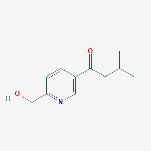 molecular formula C11H15NO2 B8376168 2-Hydroxymethyl-5-(3-methyl-butyryl)-pyridine 