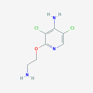 molecular formula C7H9Cl2N3O B8376194 4-Amino-2-(2-aminoethoxy)-3,5-dichloropyridine 
