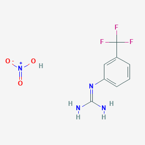 molecular formula C8H9F3N4O3 B8376227 3-Trifluoromethyl-phenylguanidine nitrate CAS No. 71198-38-4