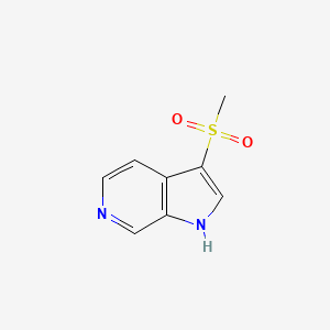 molecular formula C8H8N2O2S B8376235 3-(methylsulfonyl)-1H-pyrrolo[2,3-c]pyridine 