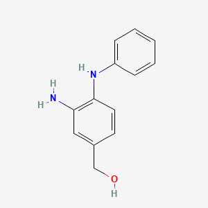 molecular formula C13H14N2O B8376243 (3-Amino-4-(phenylamino)phenyl)methanol 
