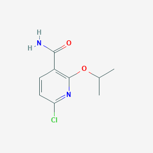 molecular formula C9H11ClN2O2 B8376290 6-Chloro-2-isopropoxy-nicotinamide 