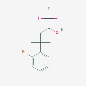 molecular formula C12H14BrF3O B8376312 4-(2-Bromophenyl)-1,1,1-trifluoro-4-methylpentan-2-ol 