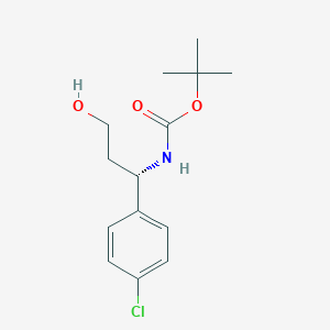 (S)-tert-butyl 1-(4-chlorophenyl)-3-hydroxypropylcarbamate