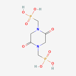 molecular formula C6H12N2O8P2 B8376349 Bis-phosphonomethyl-2,5-diketopiperazine 